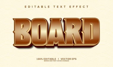Modern biçim tasarımlı düzenlenebilir tahta vektör metin efekti