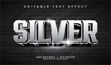 Modern biçim tasarımlı düzenlenebilir siler 3d vektör metin efekti