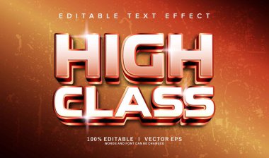 Modern tarz tasarımı ile düzenlenebilir yüksek sınıf 3d vektör metin efekti