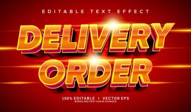 Modern biçim tasarımı ile düzenlenebilir dağıtım sırası vektör metin efekti