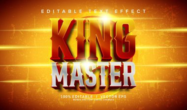 Modern biçim tasarımlı düzenlenebilir kral ana vektör metin efekti