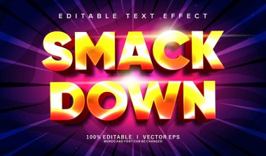 Modern biçim tasarımlı düzenlenebilir metin efekti