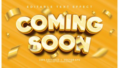 Modern biçim tasarımıyla yakında düzenlenebilir metin efekti