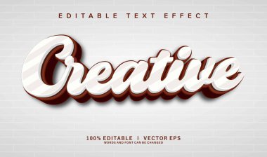 Modern biçim tasarımlı düzenlenebilir yaratıcı vektör metin efekti