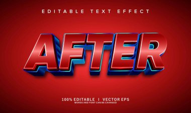 Modern biçim tasarımlı vektör metin efekti üzerine düzenlenebilir