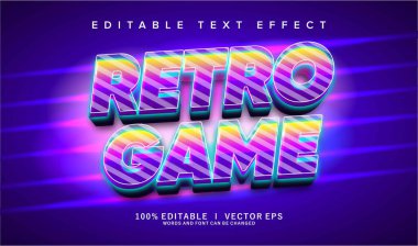 Modern stil tasarımı ile düzenlenebilir retro oyun vektör etkisi