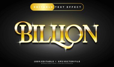 Modern stil tasarımı ile düzenlenebilir milyar lüks vektör metin efekti