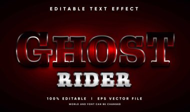 Modern tarzda düzenlenebilir hayalet sürücü vektör metin efekti