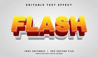 Modern biçimdeki düzenlenebilir flash vektör metin efekti