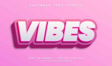 Modern biçimdeki düzenlenebilir titreşimler vektör metin efekti