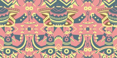 Boho şık, pürüzsüz bir arka plan. Kumaş, tekstil, duvar kağıdı ve şablon tasarım konsepti. bohem, etnik, vahşi, geleneksel ve kabile teması