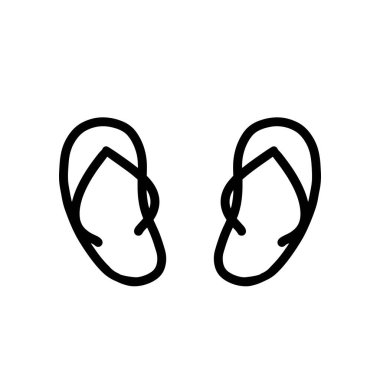 Basit sandalet ikonu. Minimalist vektör biçimi. logolar, çıkartmalar, ticari ürünler ve kullanıcı arayüzü ögeleri