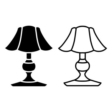 Basit bir gece lambası ikonu. Minimalist vektör biçimi. logolar, çıkartmalar, ticari ürünler ve kullanıcı arayüzü ögeleri