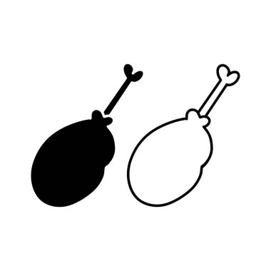 Basit bir tavuk ikonu. Minimalist vektör biçimi. logolar, çıkartmalar, ticari ürünler ve kullanıcı arayüzü ögeleri