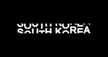 Güney Kore 'nin mesaj efektli görüntüsü. 4K canlandırma videosu