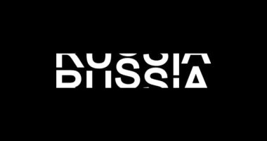 Rusya 'nın kısa mesaj efektli görüntüleri. 4K canlandırma videosu