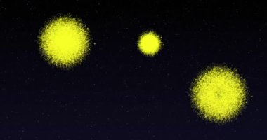 Yılbaşı partisi videosu için en iyi arka planla gökyüzünde havai fişek gösterisi