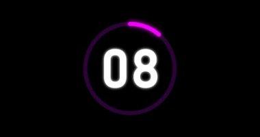 Stok görüntüsü geri sayım zamanlayıcısı yeşil ekranda 10 saniyelik canlandırma