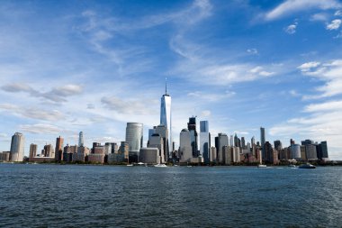  New York şehrinin ufuk çizgisi Aşağı Manhattan manzarası