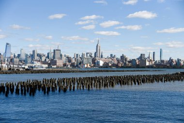 hudson Nehri, new york üzerinden Manhattan skyline