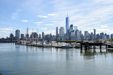 hudson Nehri, new york üzerinden Manhattan skyline