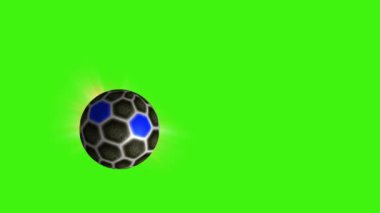 Ülkenin bayrağının görüntüsüne sahip renkli futbol topu