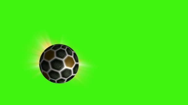 Красочный Футбольный Мяч Изображением Флага Страны — стоковое видео