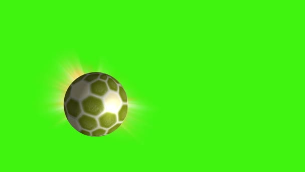 Bunter Fußballball Mit Dem Bild Der Landesflagge — Stockvideo