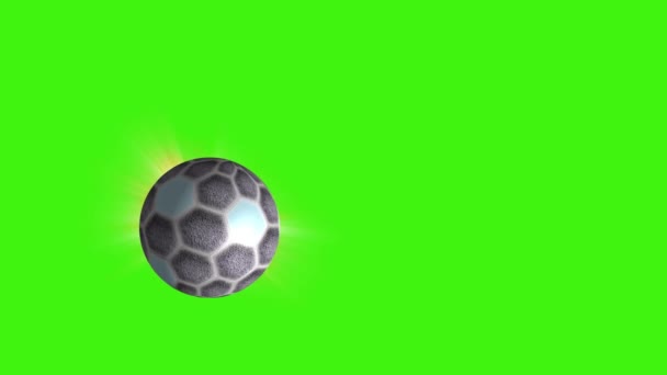 Bunter Fußballball Mit Dem Bild Der Landesflagge — Stockvideo
