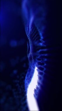 Bokeh ışıklarıyla canlı enerji dalgaları derin ve geleceksel bir uzay atmosferi yaratır..