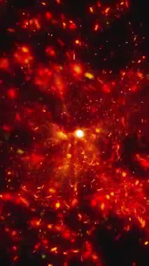 Parlak kıvılcım kıvılcımları ve dart oku uzayda.