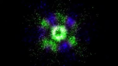 Parlak sihirli bir ışık, çok renkli ve ateşli havai fişekleri andırır.