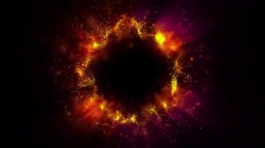 Parlak sihirli bir ışık, çok renkli ve ateşli havai fişekleri andırır.