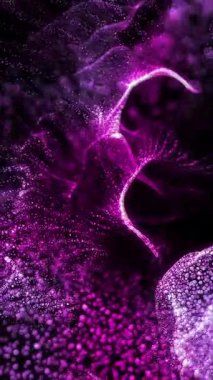 Bokeh ışıklarıyla canlı enerji dalgaları derin ve geleceksel bir uzay atmosferi yaratır..