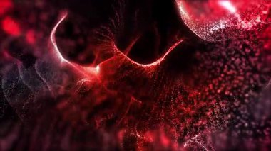 Bokeh ışıklarıyla canlı enerji dalgaları derin ve geleceksel bir uzay atmosferi yaratır..