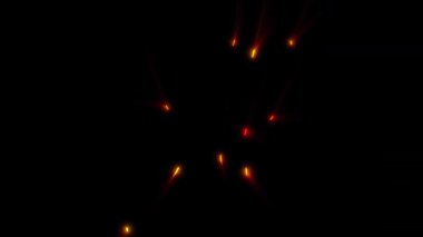 Parlak kıvılcımlar kıvılcımlar saçar ve gece ateşböcekleri gibi uzayda dart atar..