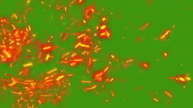 Parlak kıvılcımlar kıvılcımlar saçar ve gece ateşböcekleri gibi uzayda dart atar..