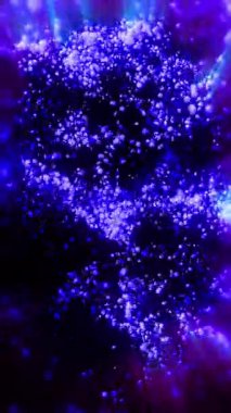 Altın ve gümüş renkli bokeh ışık parçacıklarının birleşik videosu konfeti gibi aşağıya doğru düşerken pürüzsüz bir animasyonun siyah arka planına çarpıyor..