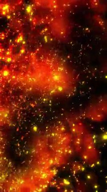 Parlak kıvılcım kıvılcımları ve dart oku uzayda.