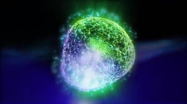 Kozmik enerjinin soyutlanması. Mobil plazma enerjisiyle dolu neon küre ışık yayar ve eşsiz bir uzay atmosferi yaratır..
