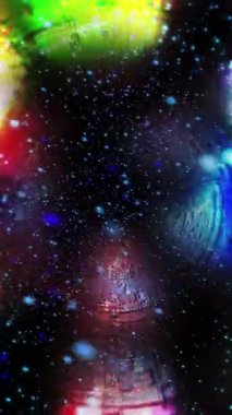 Özmerkezli ışık halkaları olan soyut geleceksel tünel.