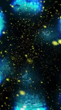 Özmerkezli ışık halkaları olan soyut geleceksel tünel.