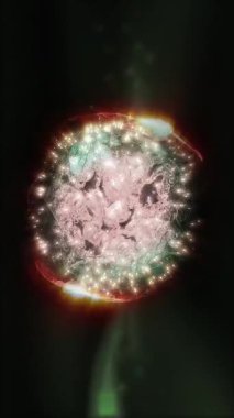 Kozmik enerjinin soyutlanması. Mobil plazma enerjisiyle dolu neon küre ışık yayar ve eşsiz bir uzay atmosferi yaratır..