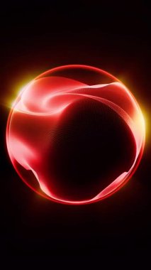 Kozmik enerji soyutlaması. Sanal küre, uzayın yaratıcılığını ve çekici gizemini vurgulayarak ışık ve dalgalarla oynar..