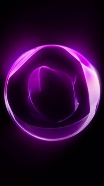 Kozmik enerji soyutlaması. Sanal küre, uzayın yaratıcılığını ve çekici gizemini vurgulayarak ışık ve dalgalarla oynar..