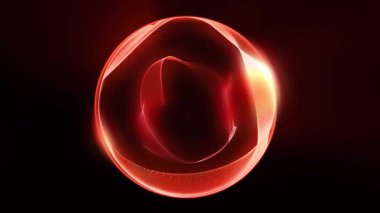 Kozmik enerji soyutlaması. Sanal küre, uzayın yaratıcılığını ve çekici gizemini vurgulayarak ışık ve dalgalarla oynar..