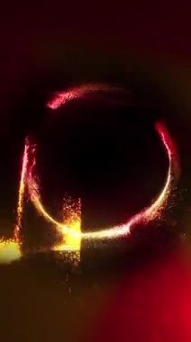 Uzay portalının parlak diski göz kamaştırıcı kıvılcımlar saçar..