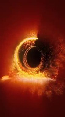 Uzay portalının parlak diski göz kamaştırıcı kıvılcımlar saçar..