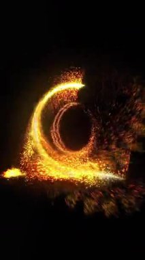 Uzay portalının parlak diski göz kamaştırıcı kıvılcımlar saçar..