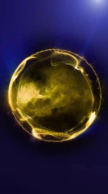 Kozmik enerjinin soyutlanması. Mobil plazma enerjisiyle dolu neon küre ışık yayar ve eşsiz bir uzay atmosferi yaratır..